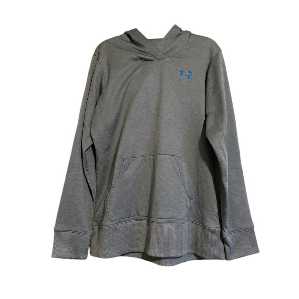 Under Armour Gray Lightweight Sweatshirt Fleece Lining Pullover Hoodie Women's M